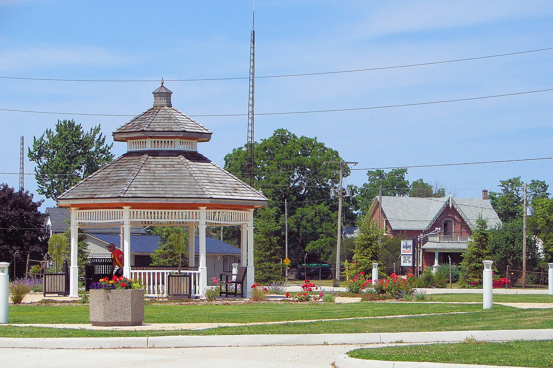 The main street of Thedford on a summer day