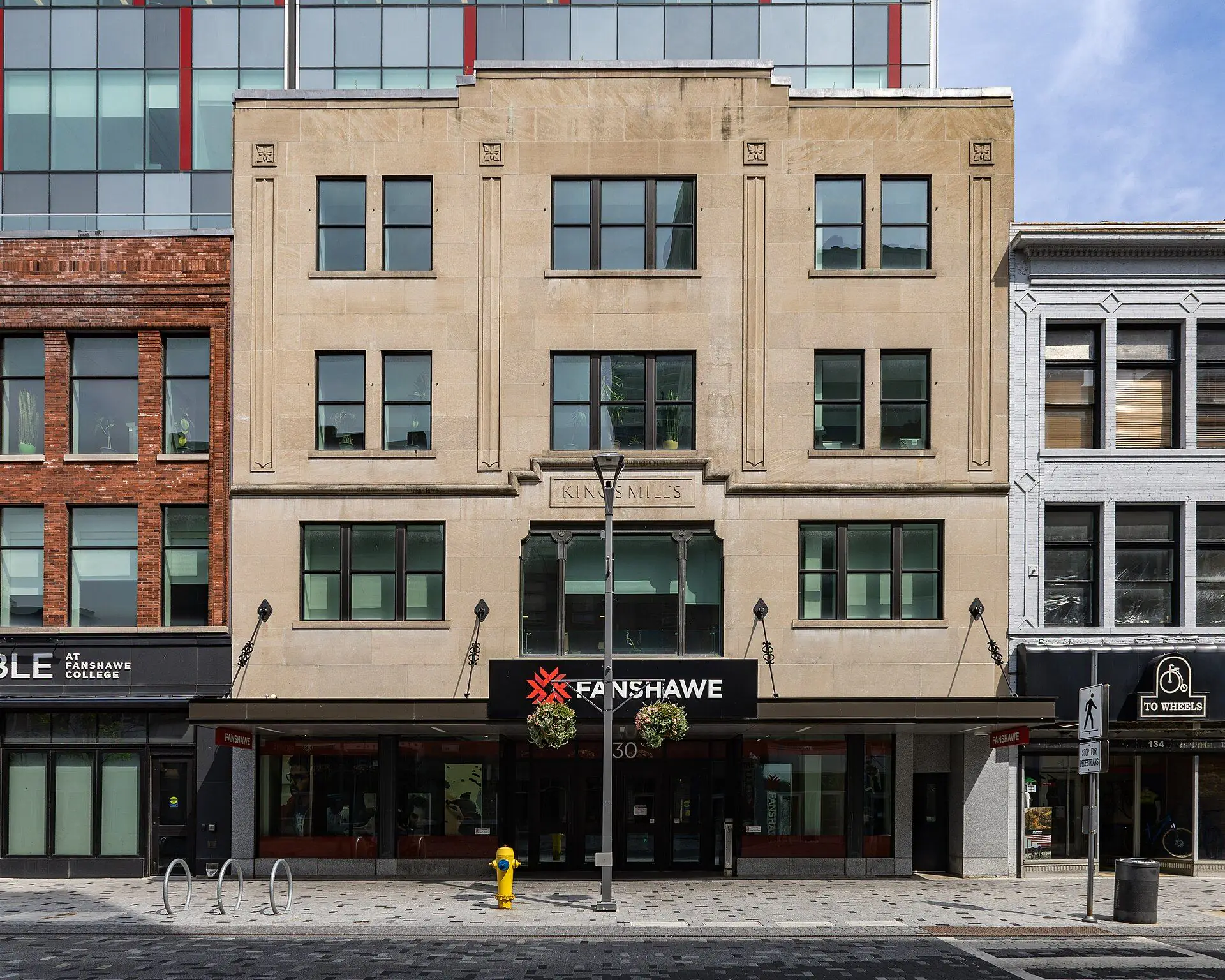 Fanshawe College's downtown campus in the stone Kingsmills building on Dundas Street, London