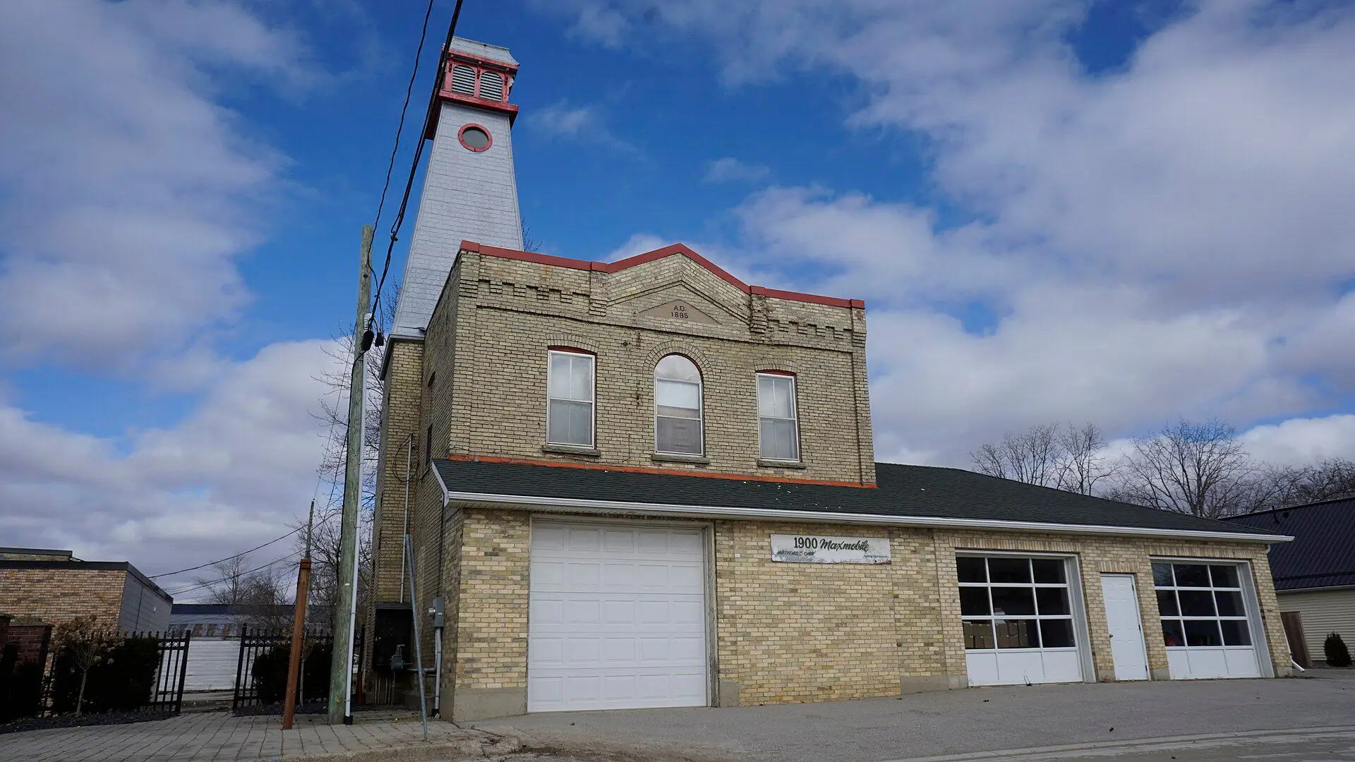 The Old Firehall Museum, a red-brick hall with a hose tower, in Watford